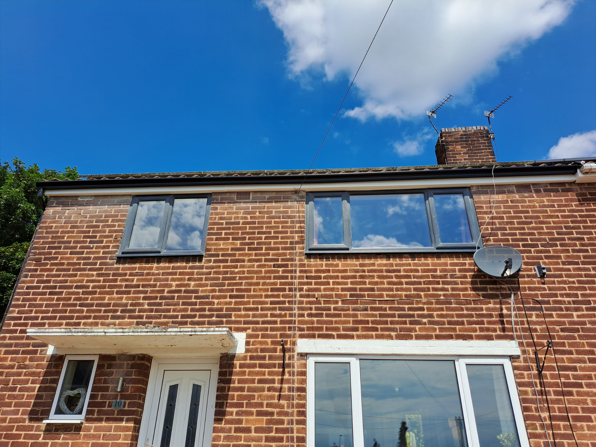Derby House Gutter Replace Front Before