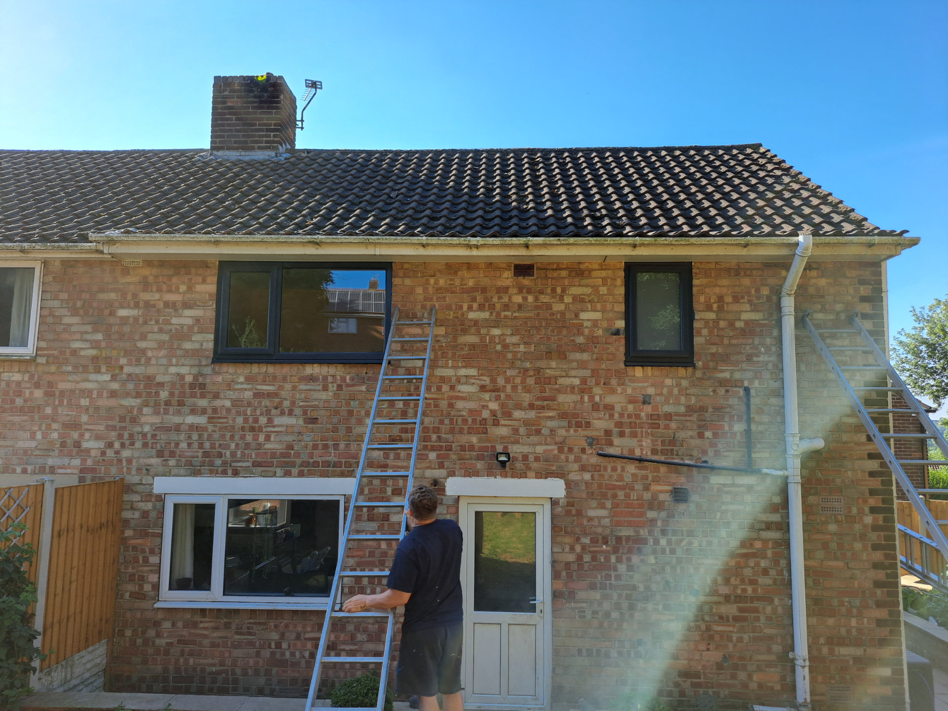 Derby House Gutter Replace Rear Before